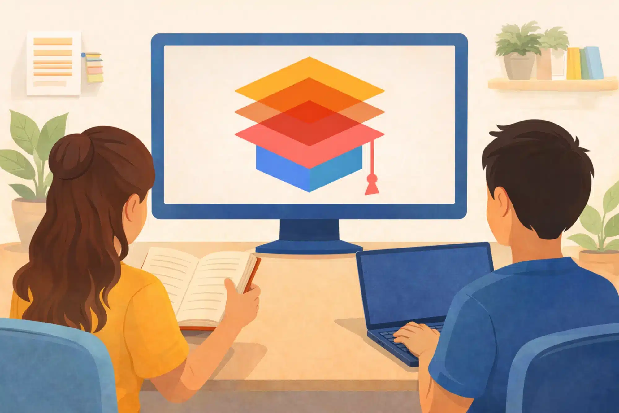 Students starting ENG4U online through Ontario eSecondary School, showing flexible online Grade 12 English learning with independent reading and laptop-based coursework