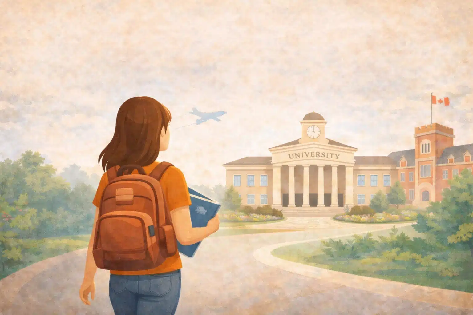 illustration-of-a-girl-going-to-university-for-can-i-acccept-multiple-university-offers