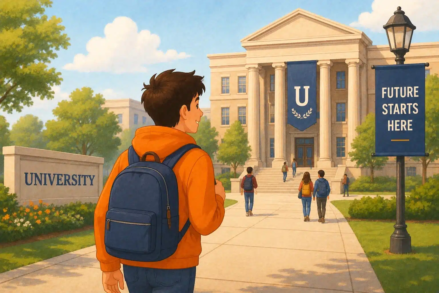 illustration-of-a-student-walking-to-university