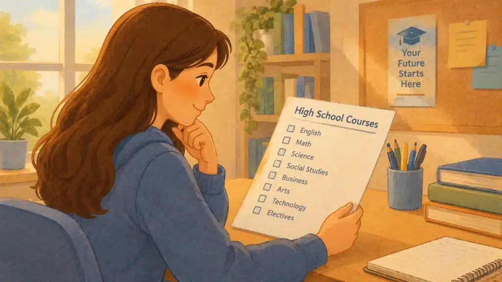 illustration-of-a-student-looking-at-a-list-of-ontario-high-school-course-codes